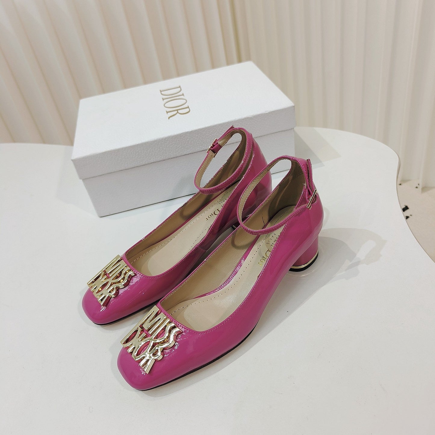 DIOR Miss DIOR Pump 40mm In Deep Pink Cowhide 111330