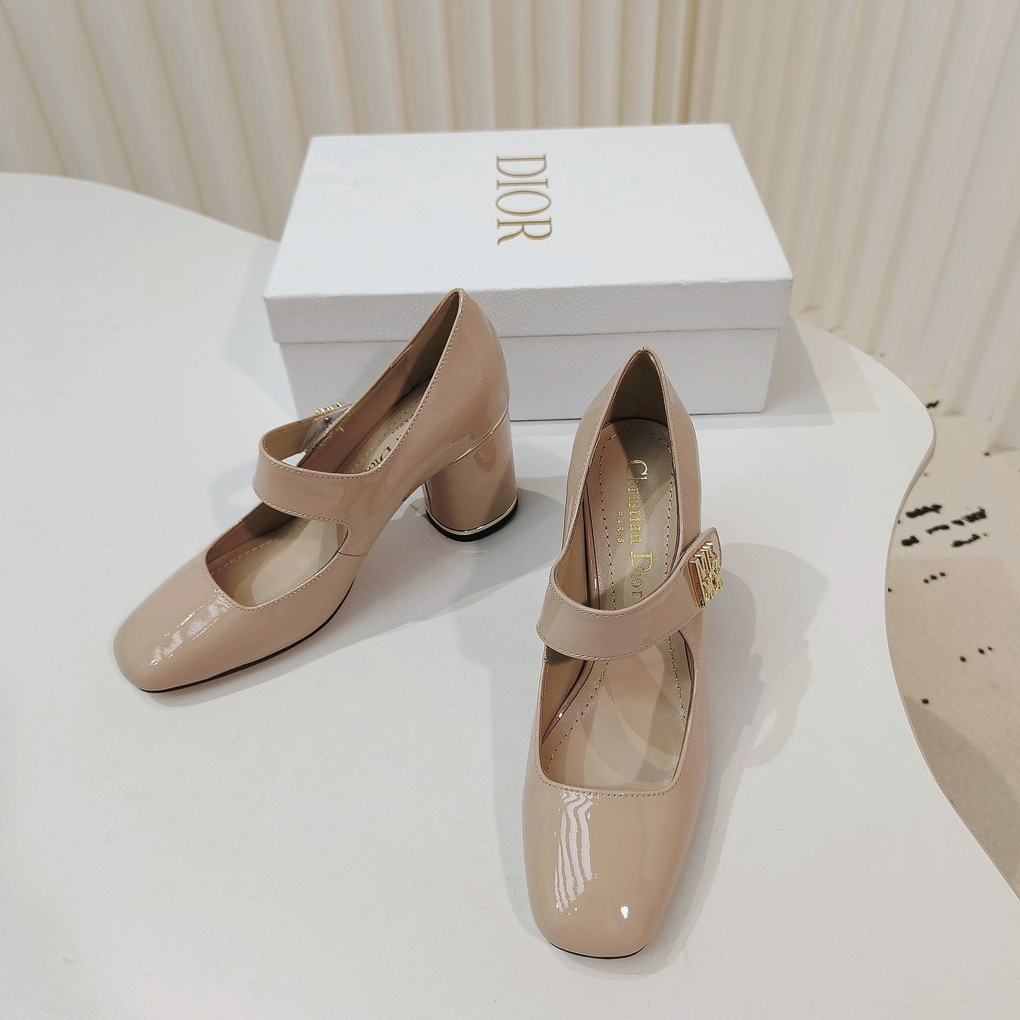 DIOR Miss DIOR Pump 85mm In Beige Cowhide 111355