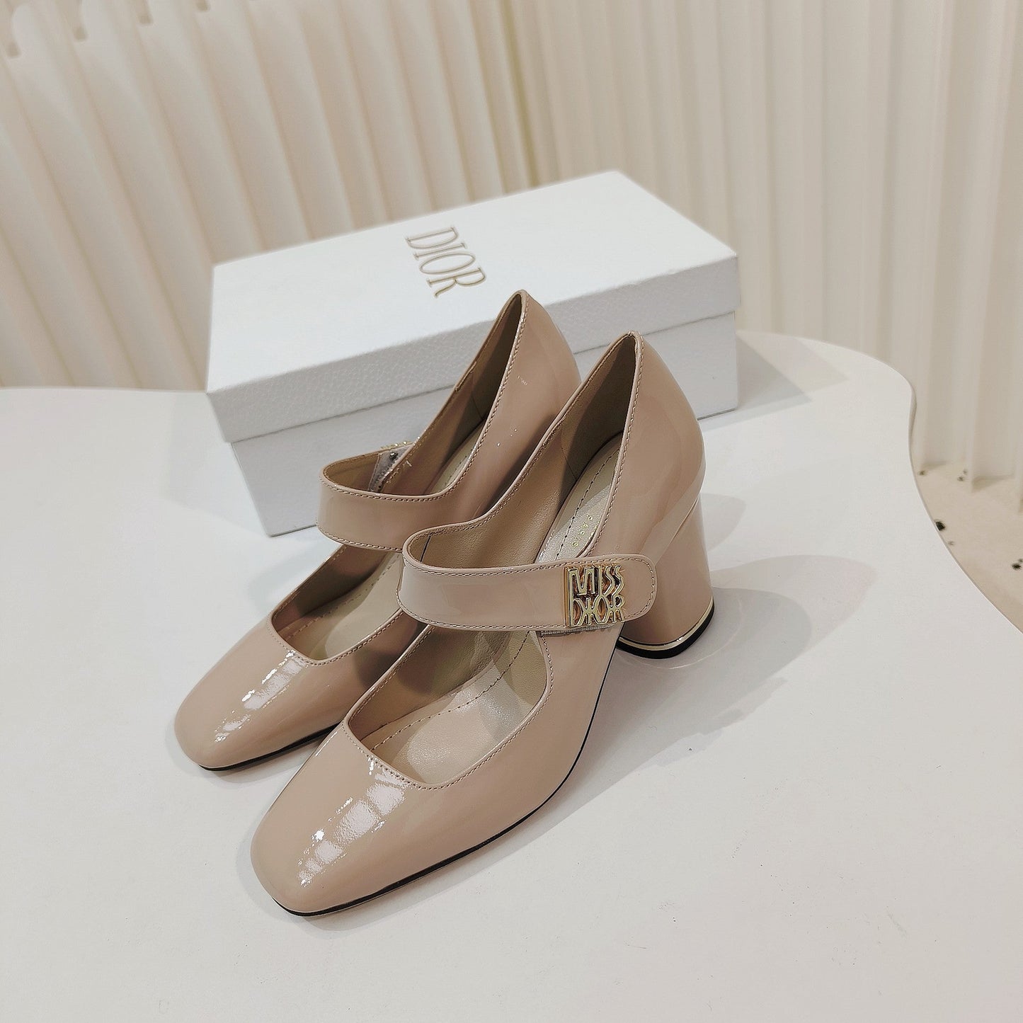 DIOR Miss DIOR Pump 85mm In Beige Cowhide 111355