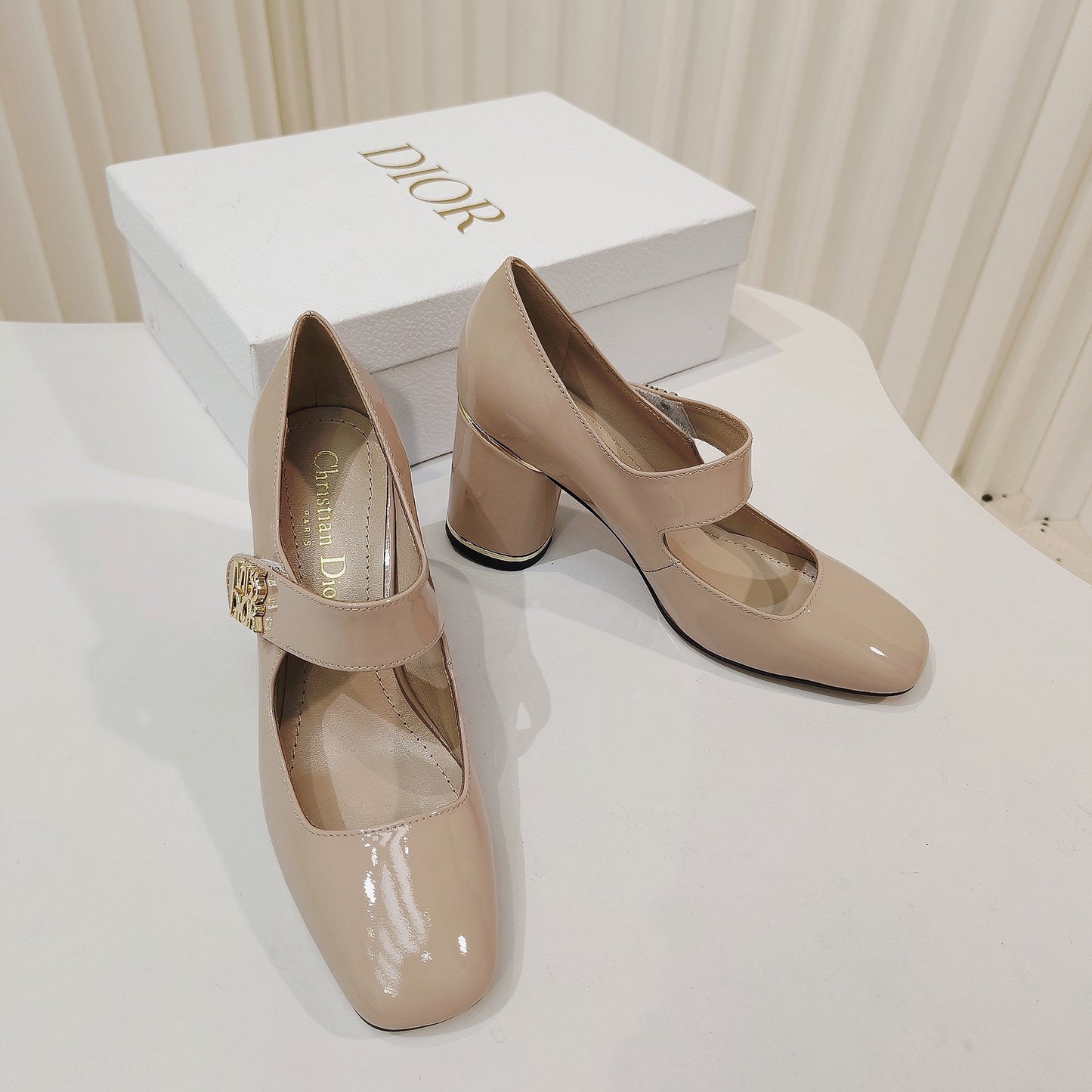DIOR Miss DIOR Pump 85mm In Beige Cowhide 111355