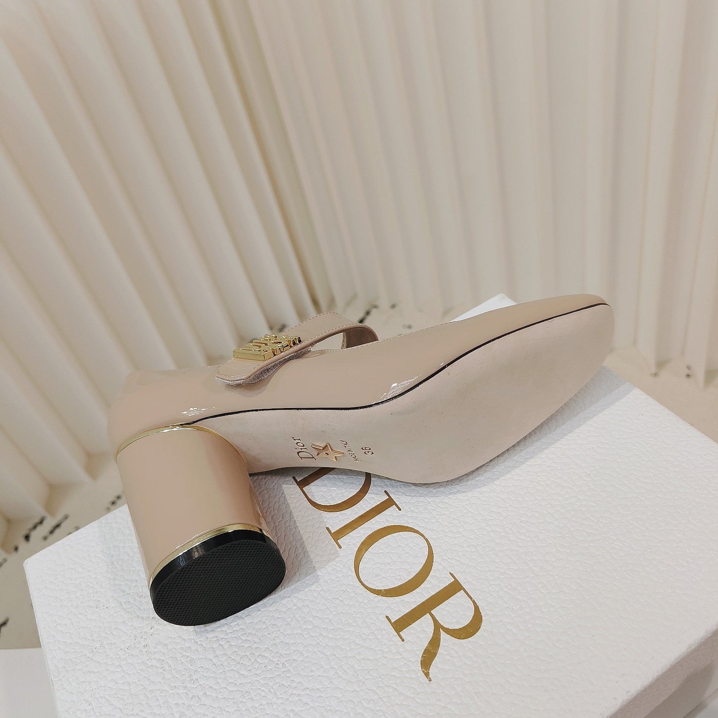 DIOR Miss DIOR Pump 85mm In Beige Cowhide 111355