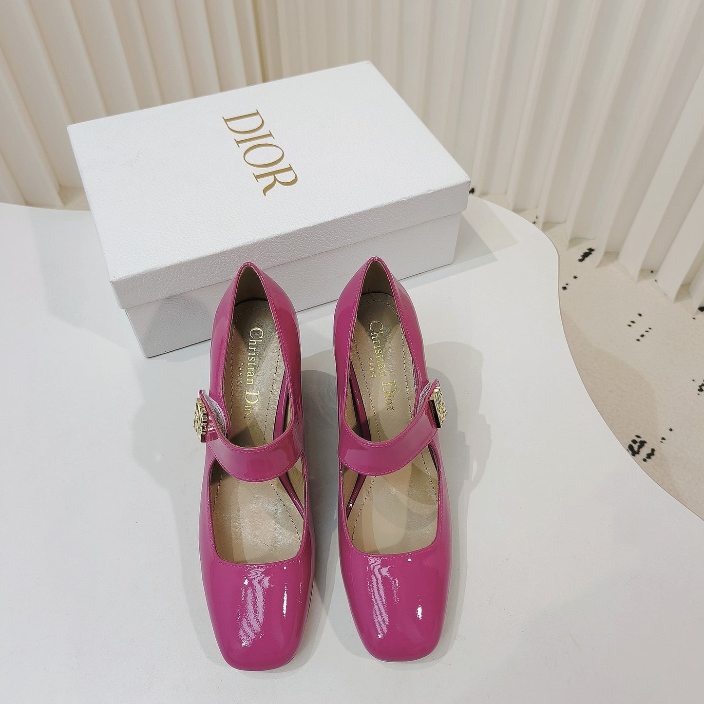 DIOR Miss DIOR Pump 85mm In Deep Pink Cowhide 111357