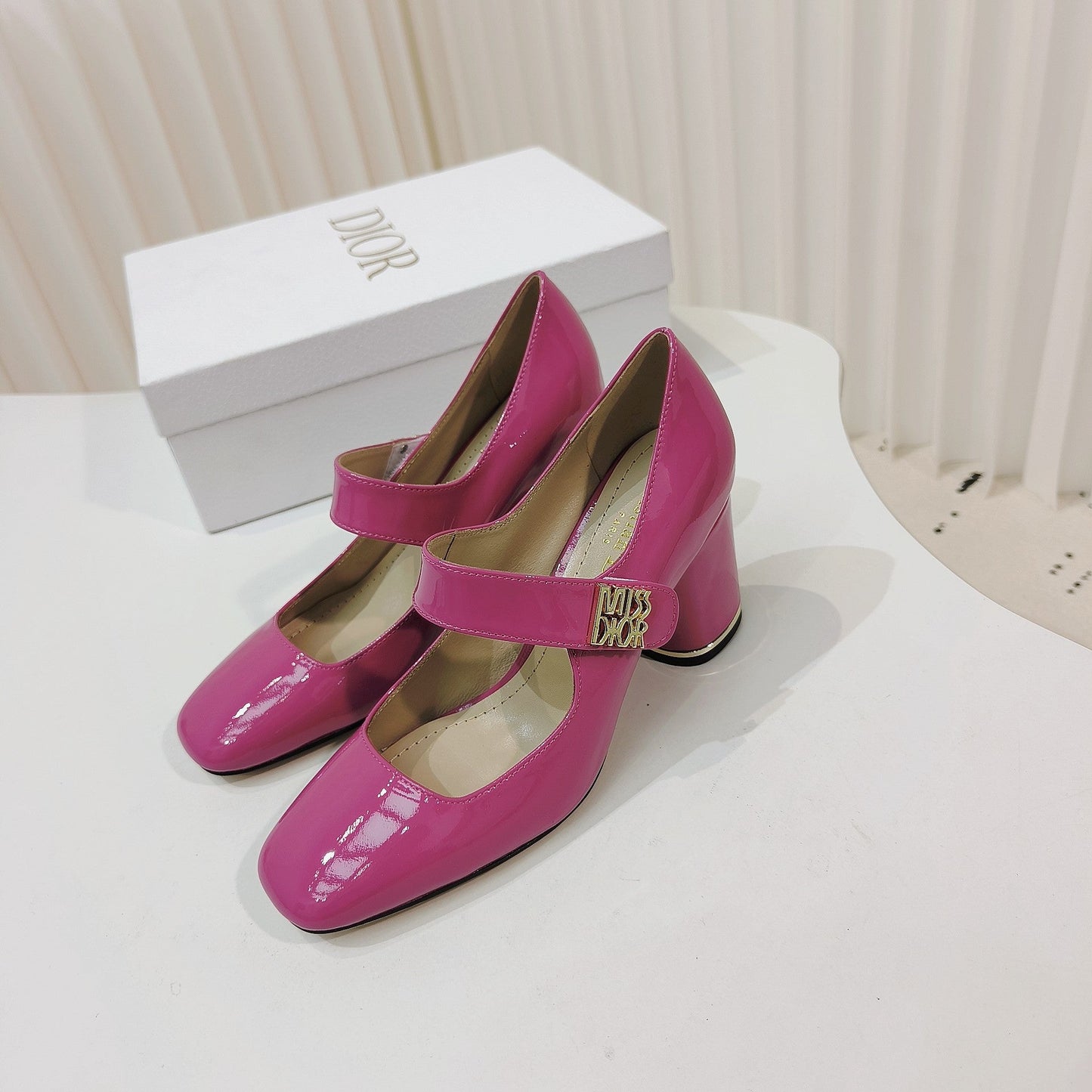 DIOR Miss DIOR Pump 85mm In Deep Pink Cowhide 111357