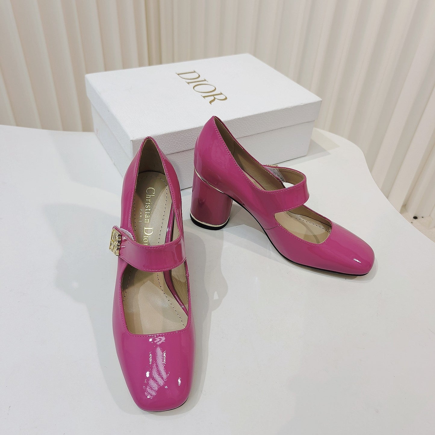 DIOR Miss DIOR Pump 85mm In Deep Pink Cowhide 111357