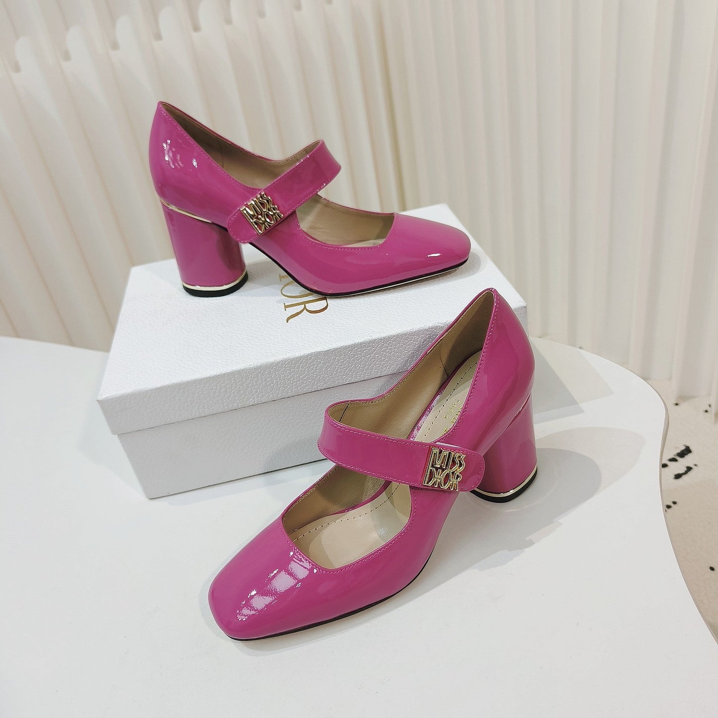 DIOR Miss DIOR Pump 85mm In Deep Pink Cowhide 111357