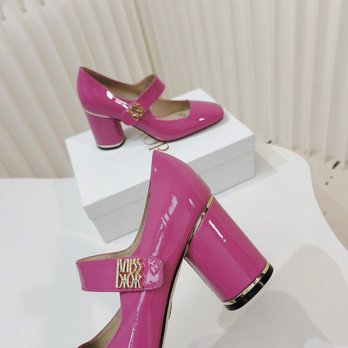 DIOR Miss DIOR Pump 85mm In Deep Pink Cowhide 111357
