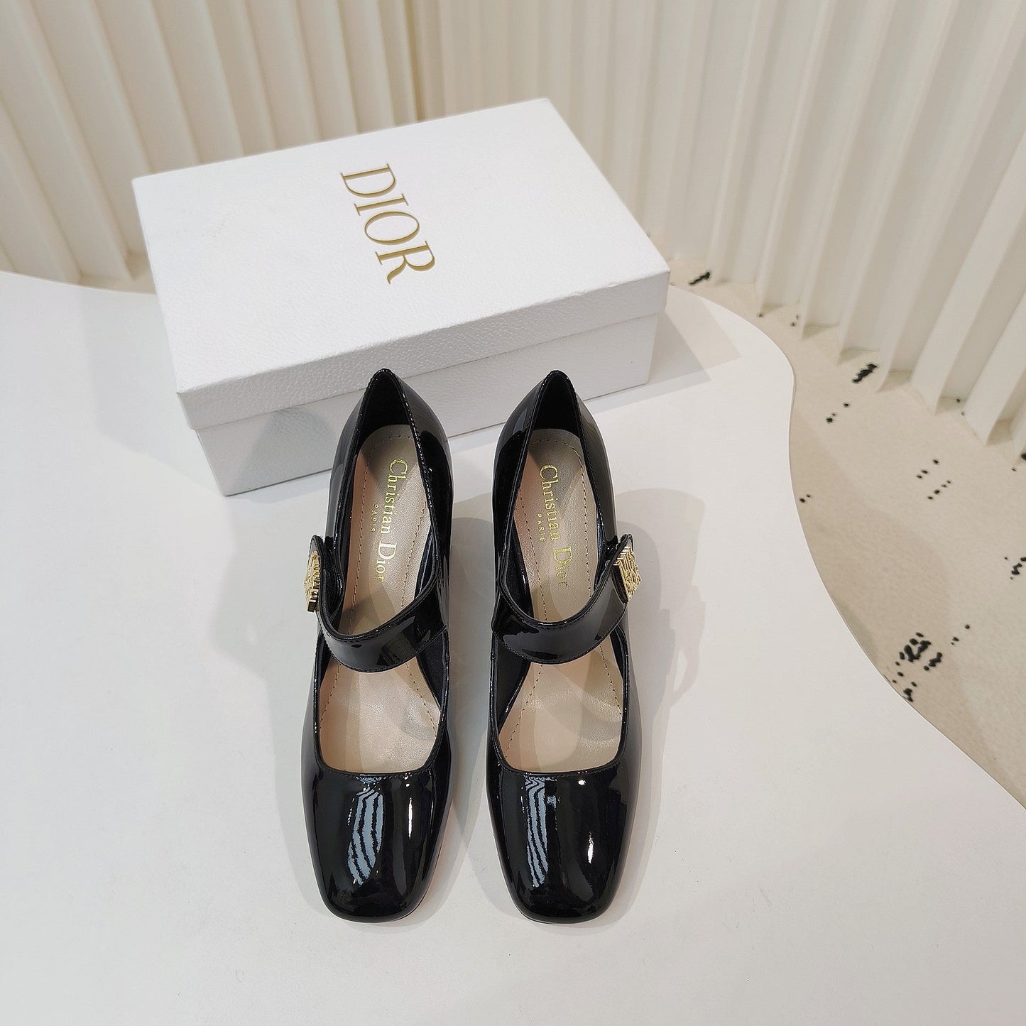 DIOR Miss DIOR Pump 85mm In Glossy Black Cowhide 111359