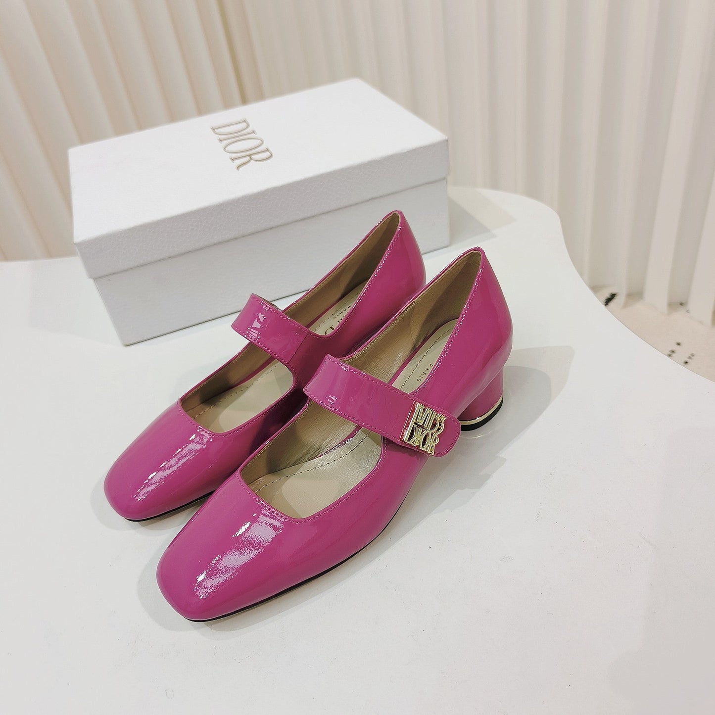 DIOR Miss DIOR Pump 40mm In Deep Pink Cowhide 111346