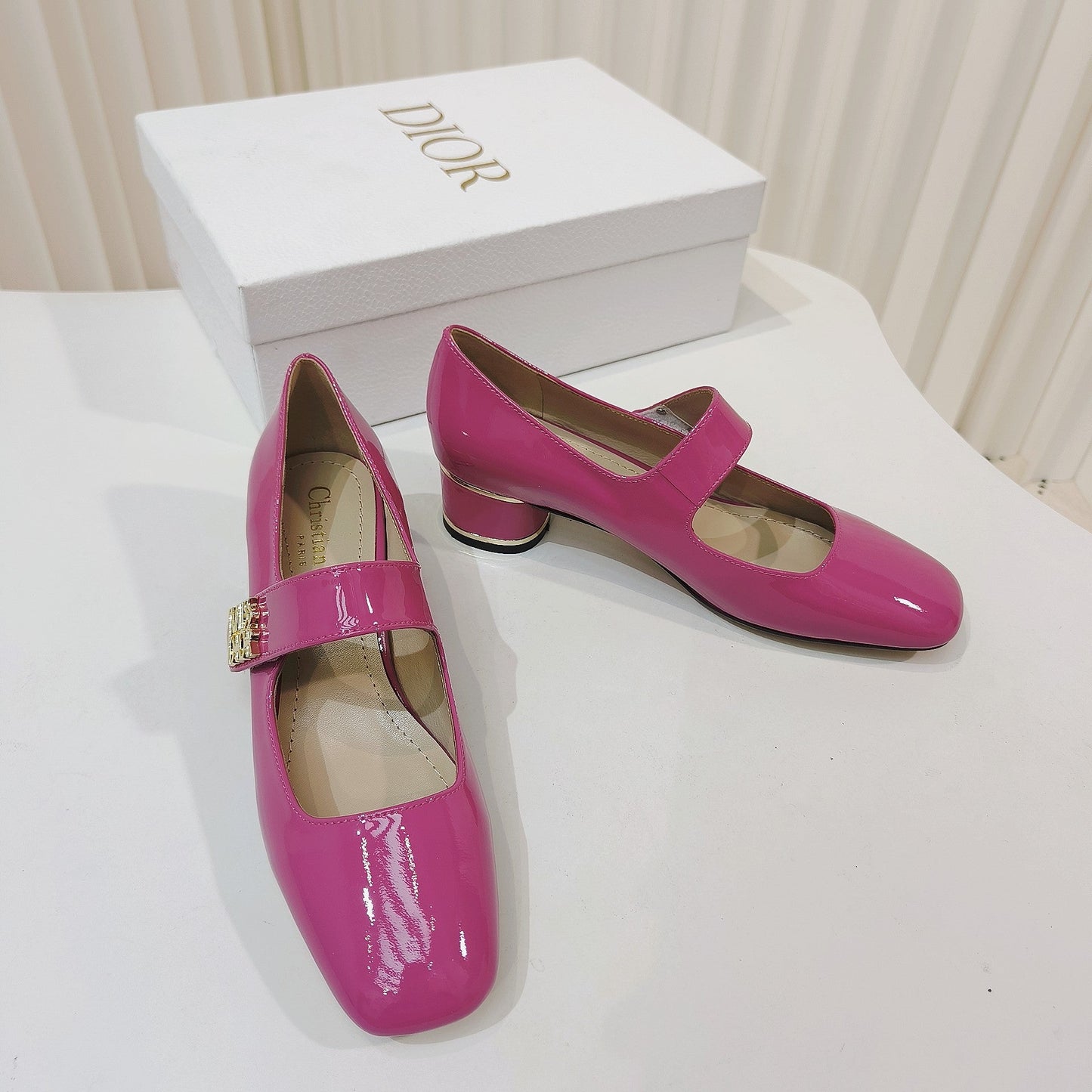 DIOR Miss DIOR Pump 40mm In Deep Pink Cowhide 111346