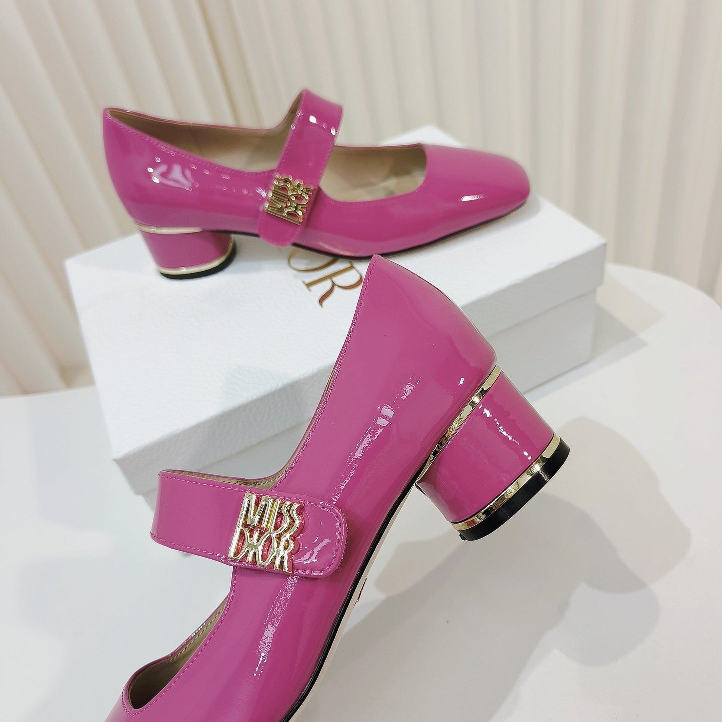DIOR Miss DIOR Pump 40mm In Deep Pink Cowhide 111346