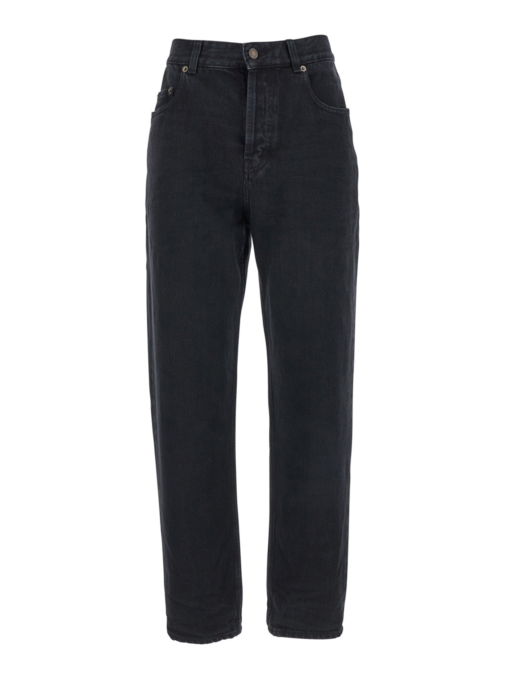 Saint Laurent Women 'Vanessa' Black Five-Pocket Style Jeans In Cotton Woman