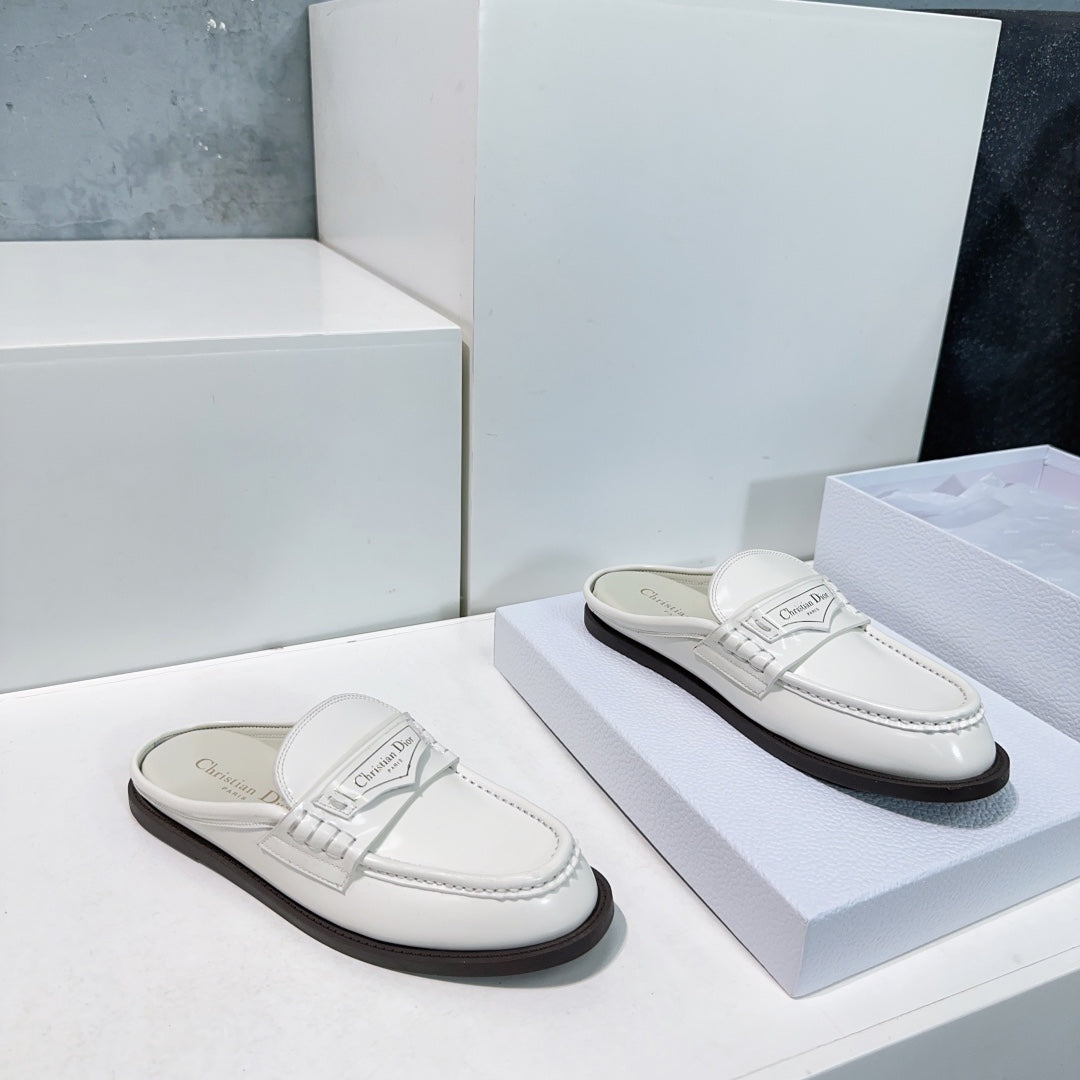 DIOR Boy Mule White Cowhide