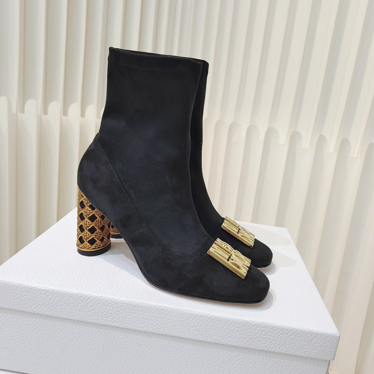 DIOR Miss DIOR Ankle Boots 80mm Black Suede 111382