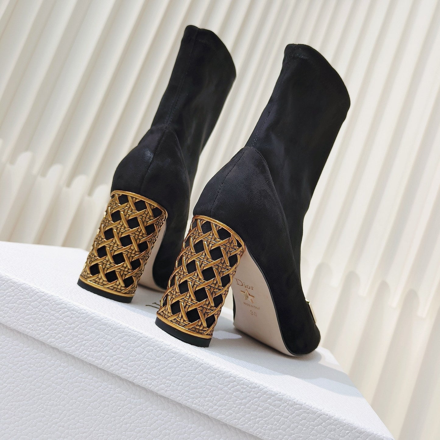 DIOR Miss DIOR Ankle Boots 80mm Black Suede 111382