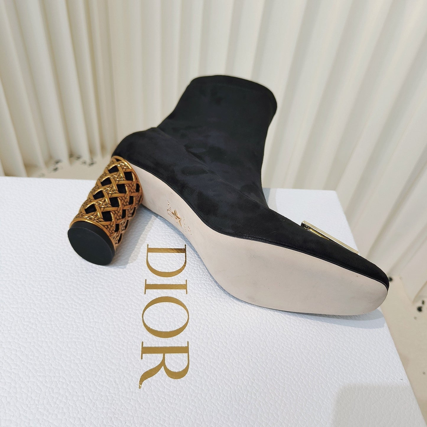 DIOR Miss DIOR Ankle Boots 80mm Black Suede 111382