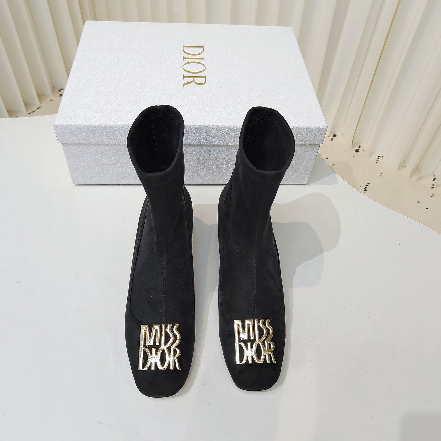 DIOR Miss DIOR Ankle Boots 40mm Black Suede 111389