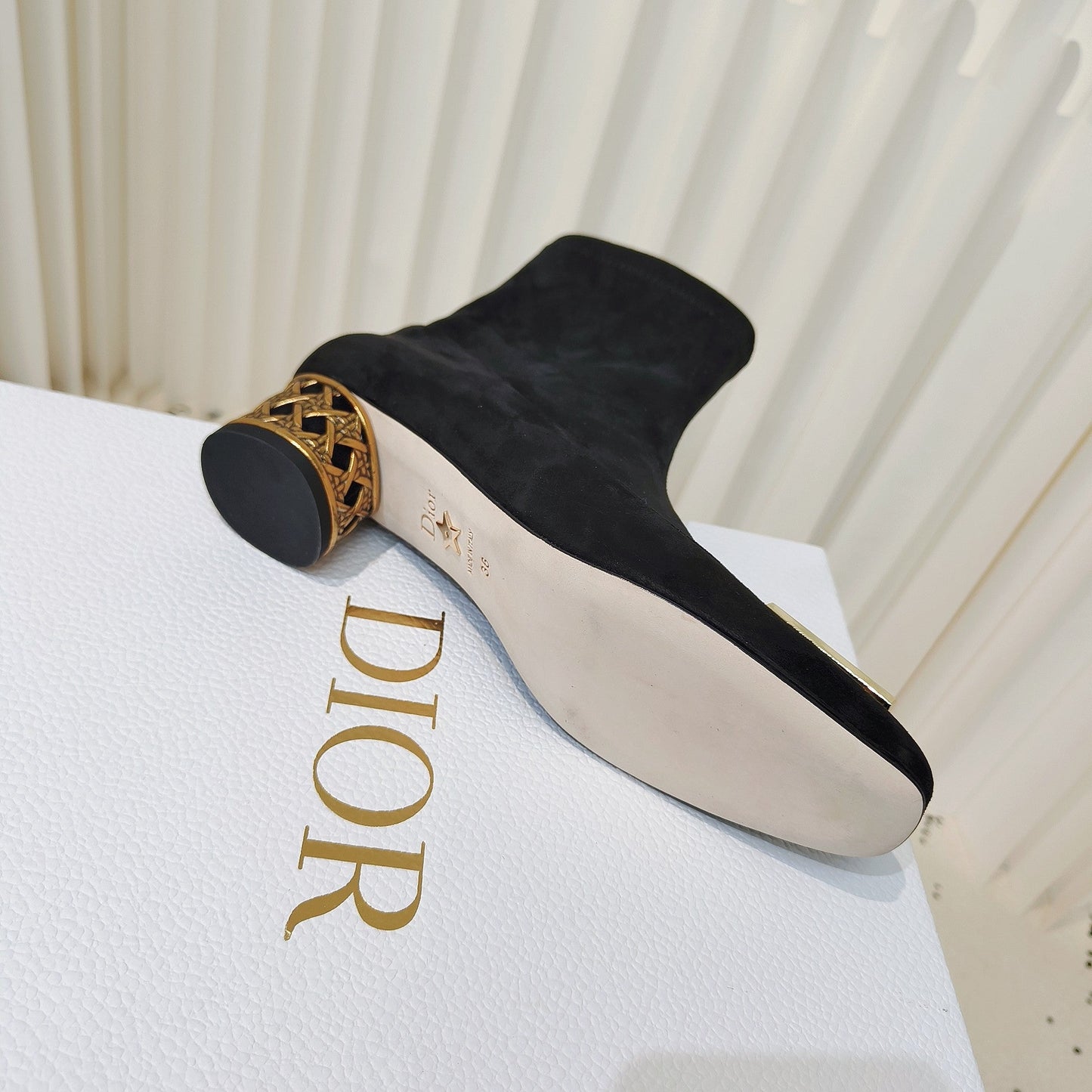 DIOR Miss DIOR Ankle Boots 40mm Black Suede 111389