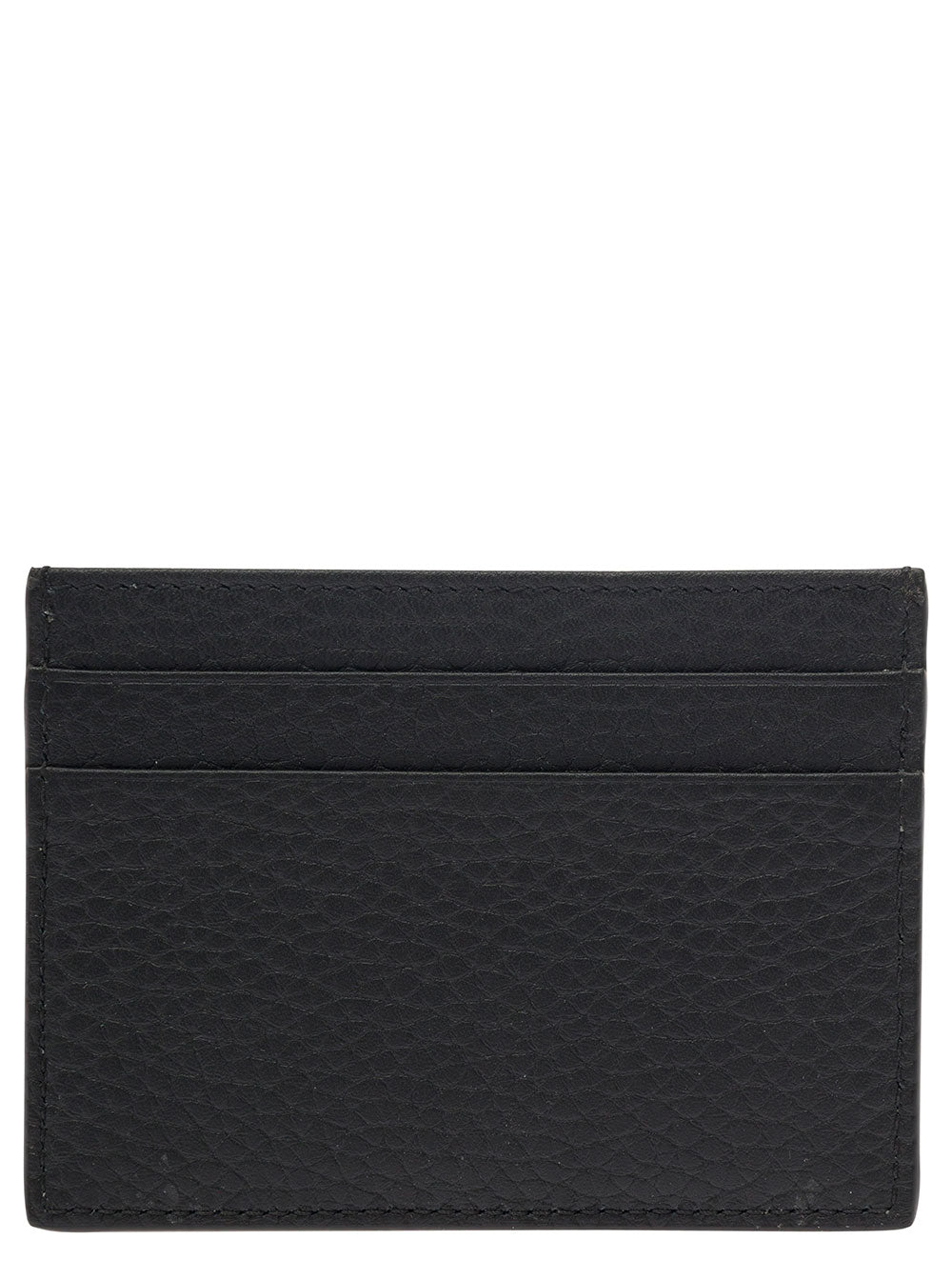 Dolce & Gabbana Men Black Card-Holder With Quilted Logo In Leather Man