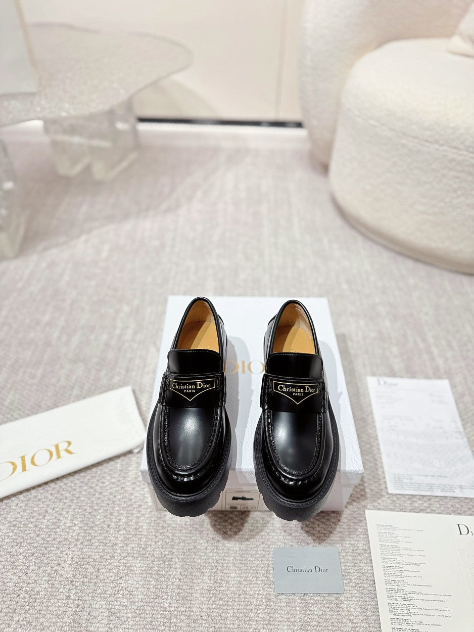 DIOR Boy Platform Loafer In Black Cowhide 988788