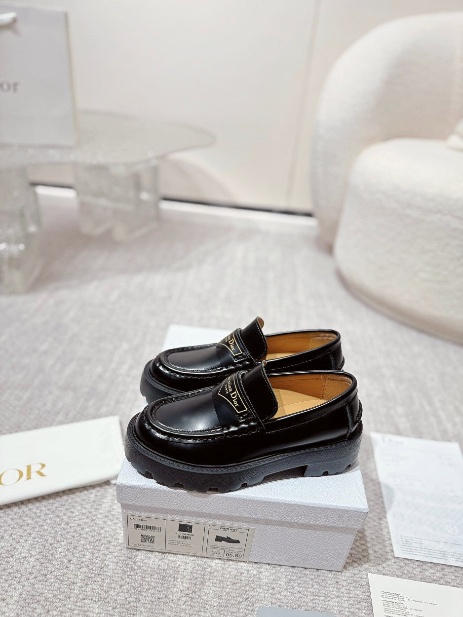 DIOR Boy Platform Loafer In Black Cowhide 988788