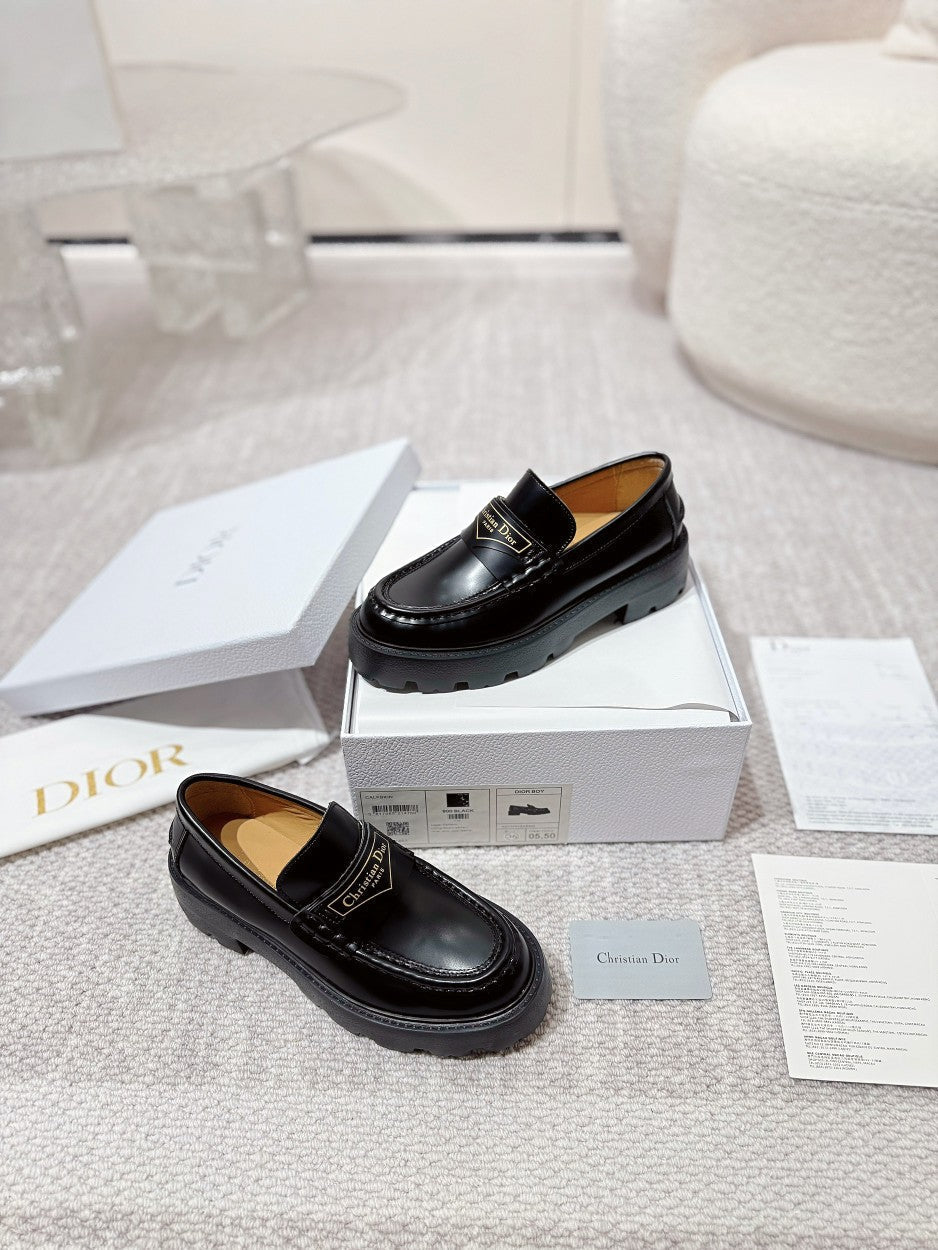 DIOR Boy Platform Loafer In Black Cowhide 988788