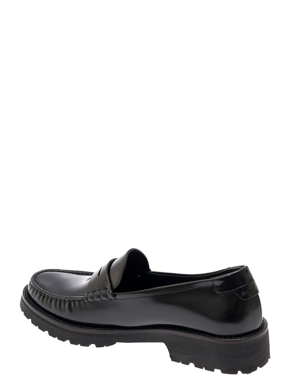 Saint Laurent Women 'Le Loafer' Black Loafers With Chunky Sole And Cassandre Detail In Smooth Leather Woman