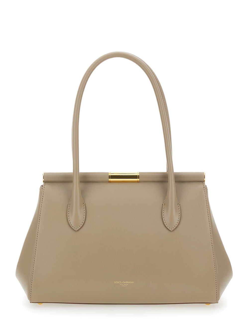 Dolce & Gabbana Women 'Marlene Medium' Beige Handbag With Padlock Detail In Leather Woman