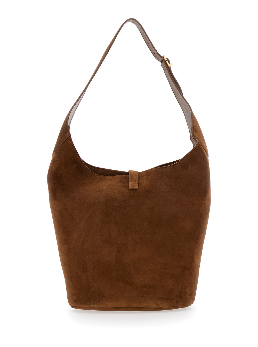Saint Laurent Women 'Le 5 À 7' Brown Shoulder Bag With Hook Closure With Cassandre In Soft Leather Woman