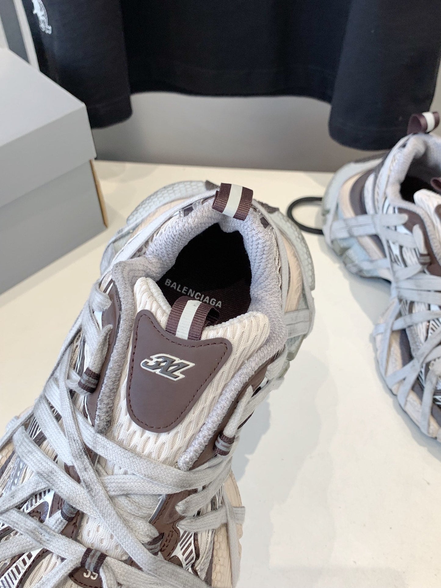 Balanciaga 3XL EXTREME LACE SNEAKER BROWN MIX DUST WHITE AND SILVER