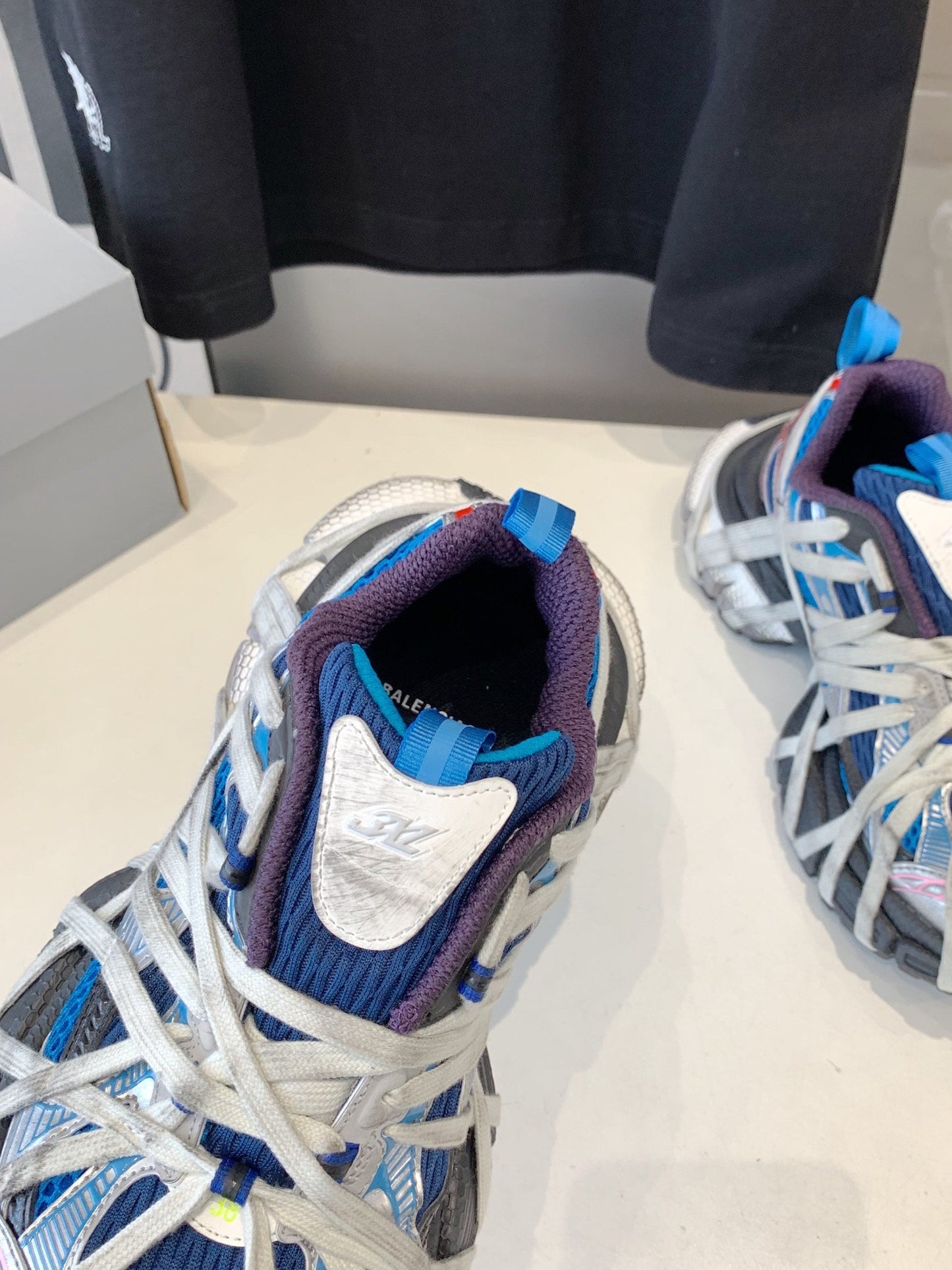 Balanciaga 3XL EXTREME LACE SNEAKER BLUE MIX PINK SILVER AND RED
