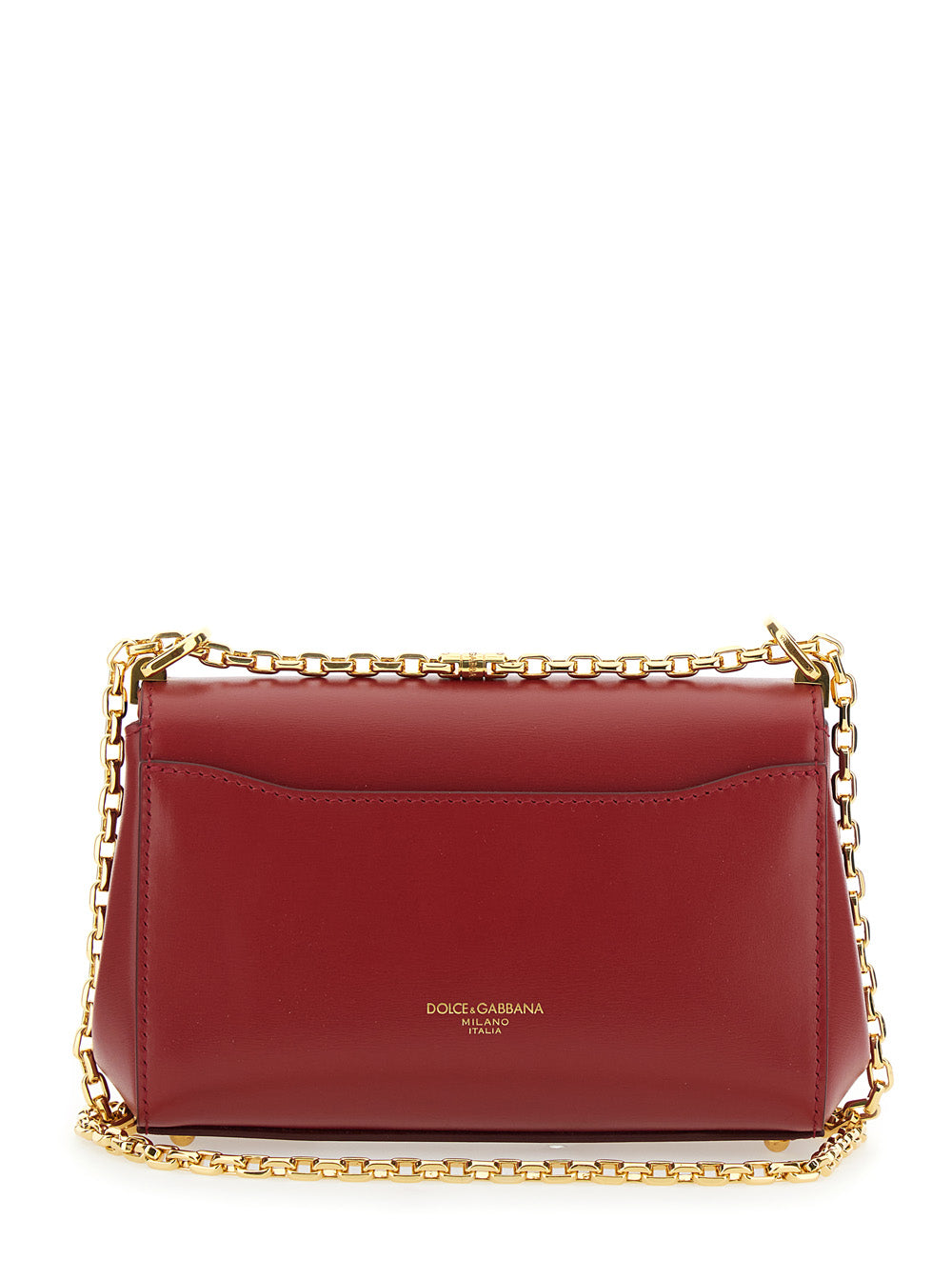 Dolce & Gabbana Women 'Marlene' Red Shoulder Bag With Twist Lock In Leather Woman