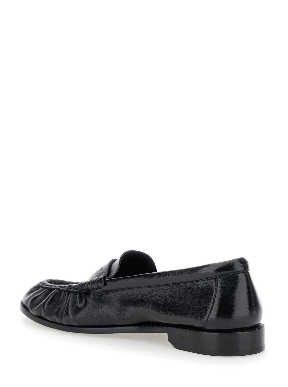 Saint Laurent Men Black Loafers With Cassandre In Leather Man