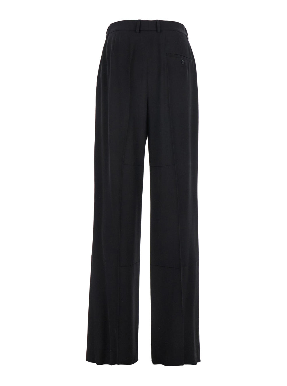 Balenciaga Men Black Pants With Belt Loops In Wool Blend Man