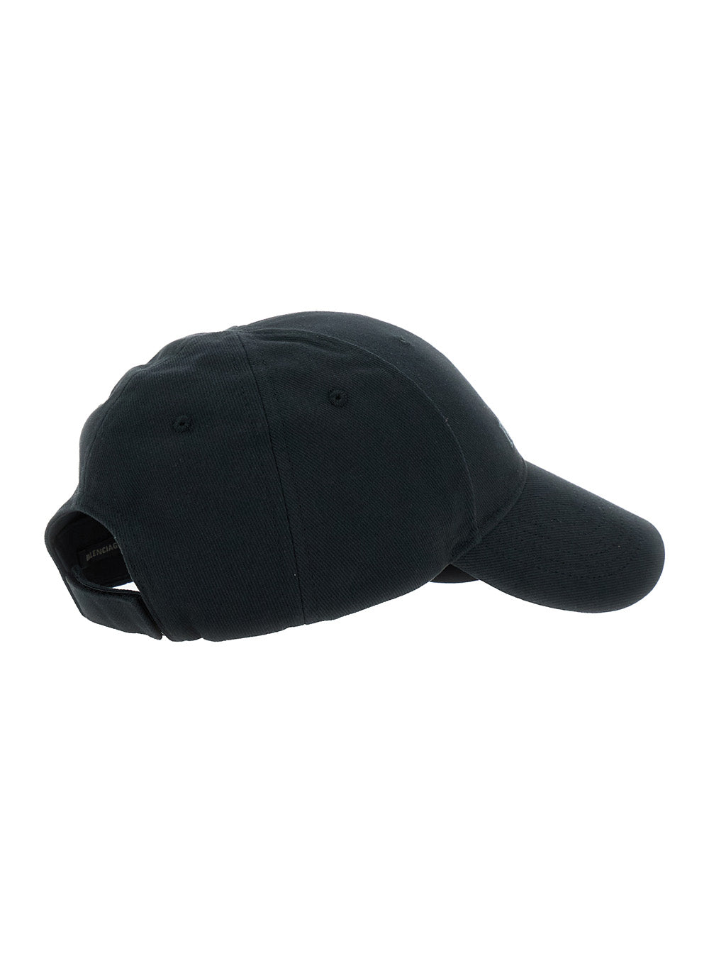 Balenciaga Men Black Baseball Cap With Logo Lettering On The Front In Cotton Man