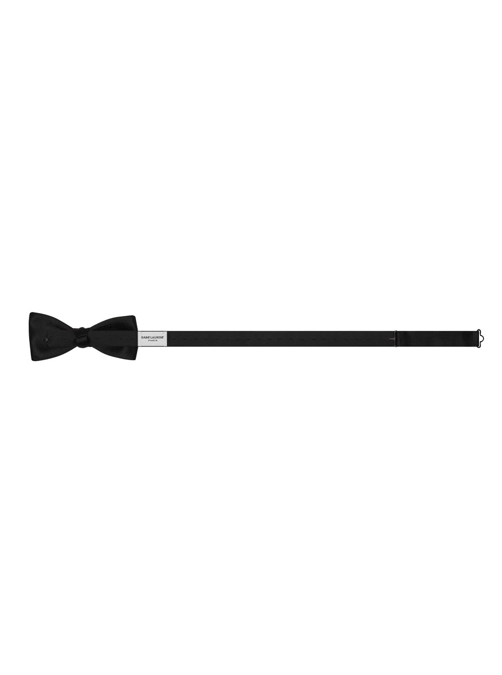 Saint Laurent Men Black Ready-To-Wear Bowtie With Hook Closure In Silk Man