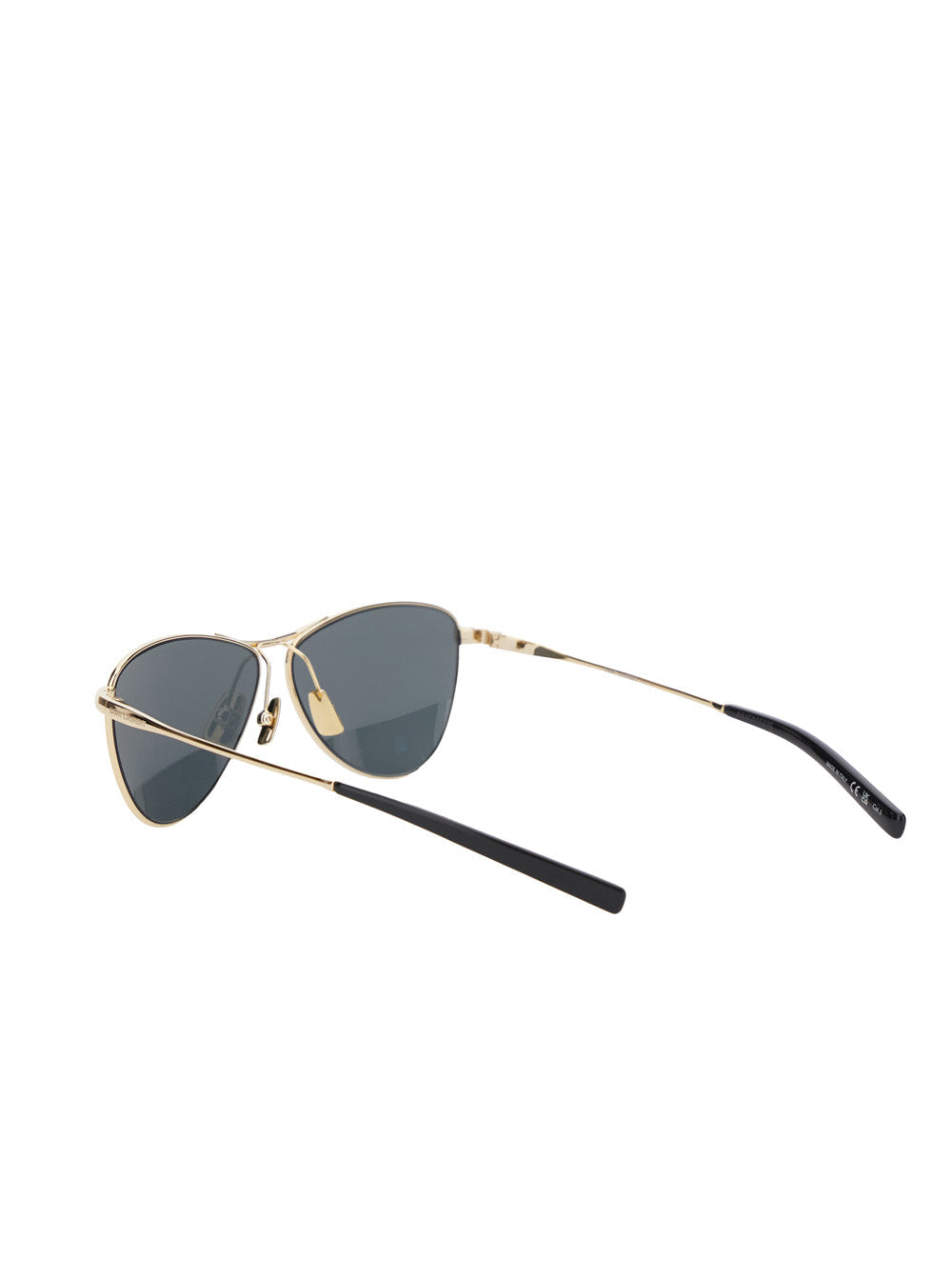 Saint Laurent Women Gold Tone Sunglasses With Engraved Logo In Metal Woman