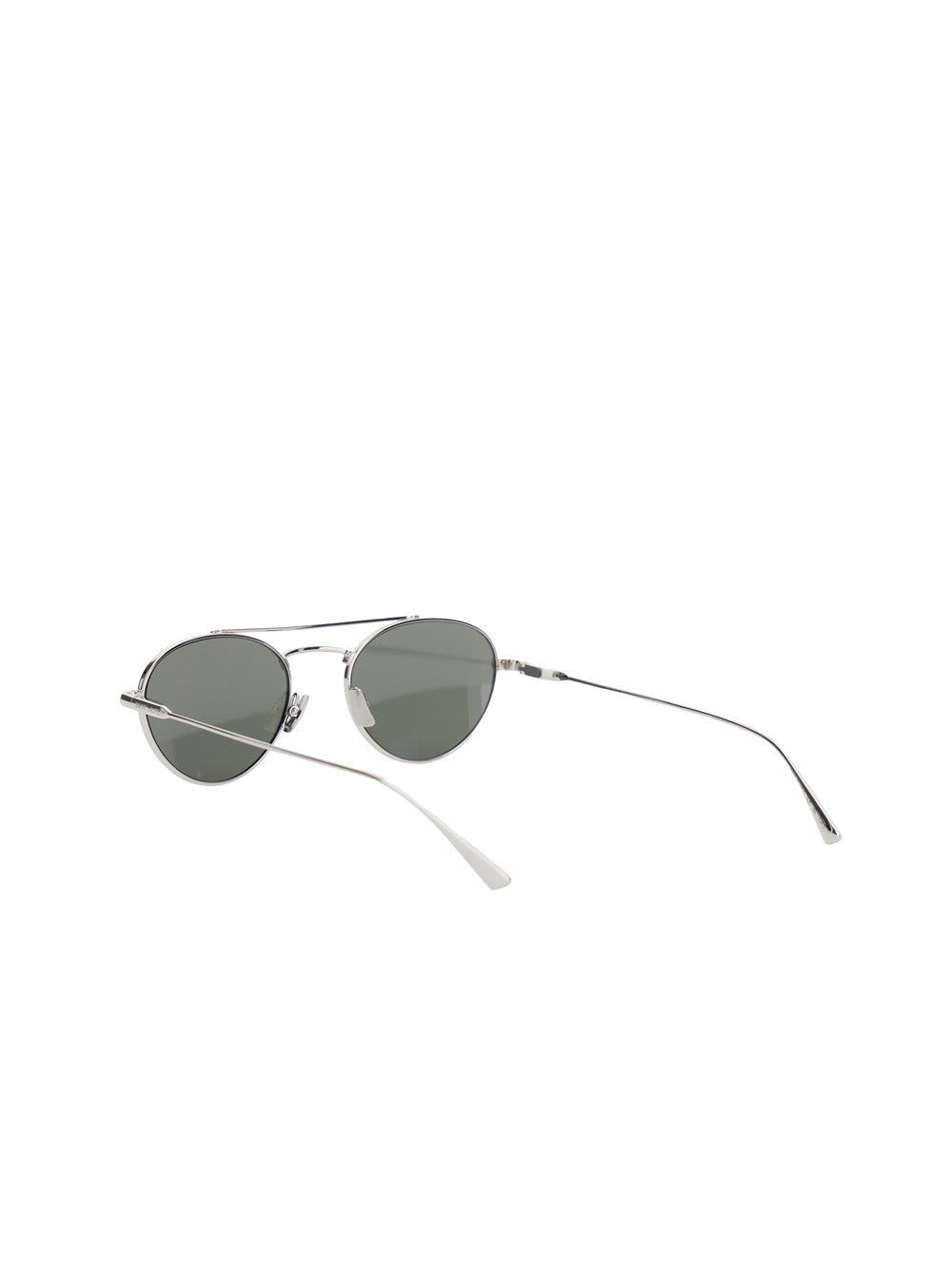Saint Laurent Women Silver Tone Sunglasses With Engraved Logo In Metal Woman