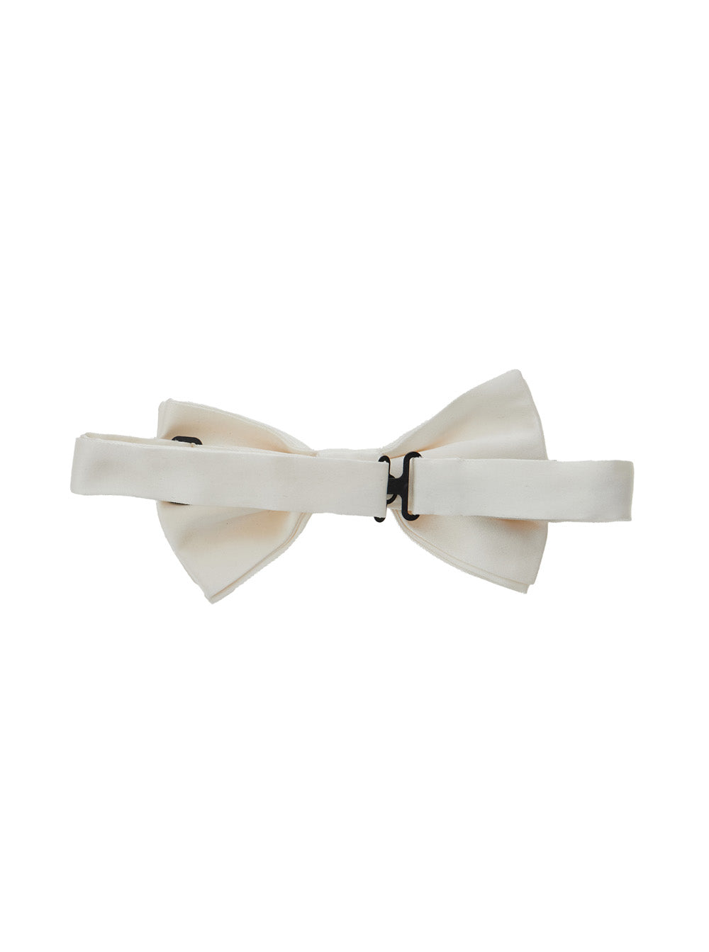 Dolce & Gabbana Men White Bowtie With Rear Hook Closure In Silk Man