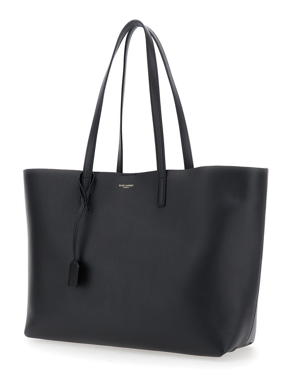 Saint Laurent Women Black Tote Bsg With Embossed Logo On The Front And Logo Tag In Leather Woman
