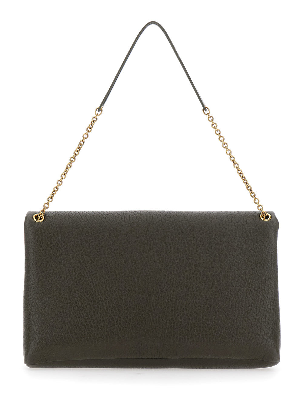 Saint Laurent Women Green Crossbody Bag With Envelope Design And Cassandre Plaque On The Front In Leather Woman