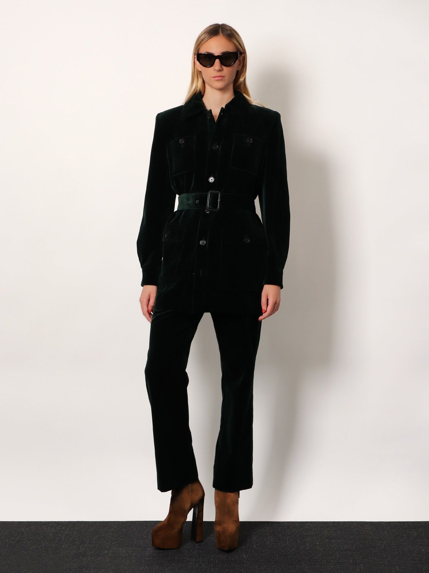 Saint Laurent Women Velvet Trousers