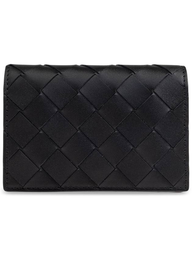 Bottega Veneta Bottega Veneta Leather Card Case, Men's, Black
