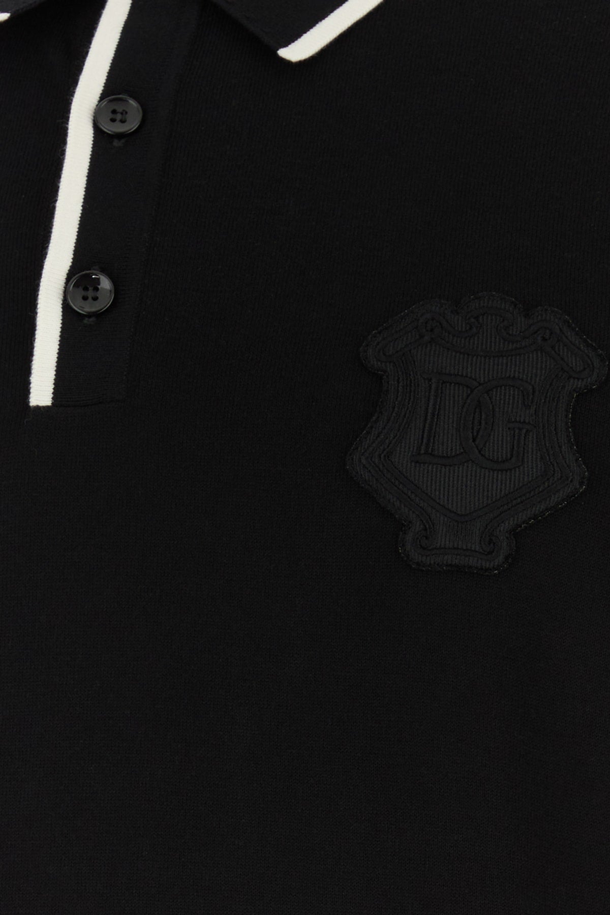 Dolce & Gabbana Men Black Cotton Polo Shirt