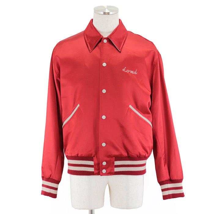Gucci Satin Souvenir Jacket with Apple Embroidery