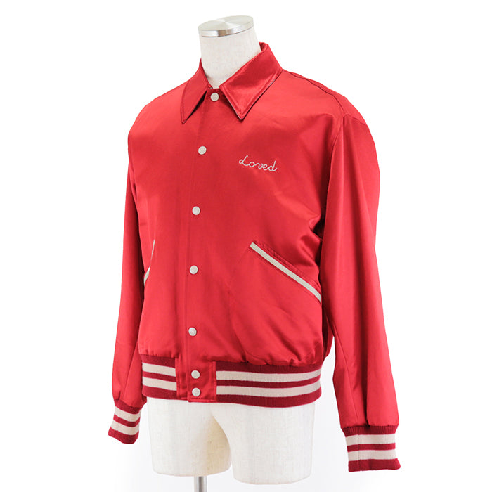 Gucci Satin Souvenir Jacket with Apple Embroidery