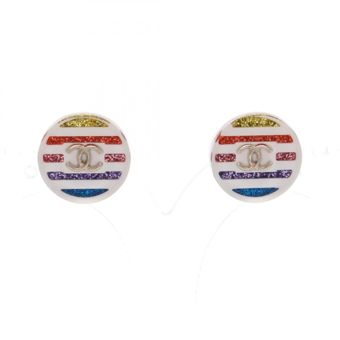 Chanel Coco Mark Earrings Gold Plated Plastic