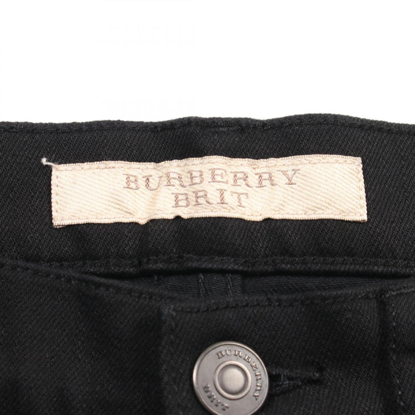 Burberry Brit Denim Pants Cotton Black