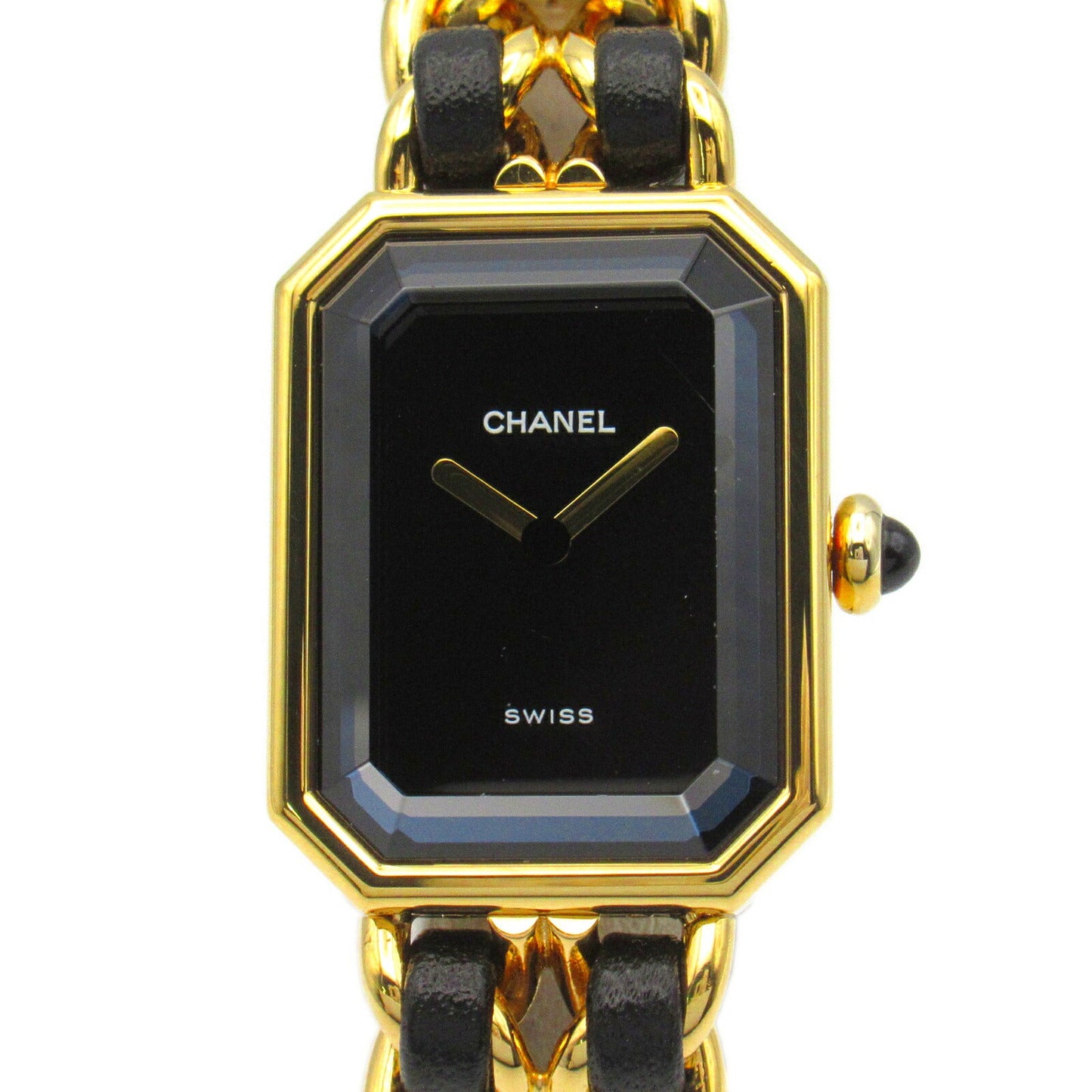 Chanel Premiere S Watch Gold Plated Leather H0001