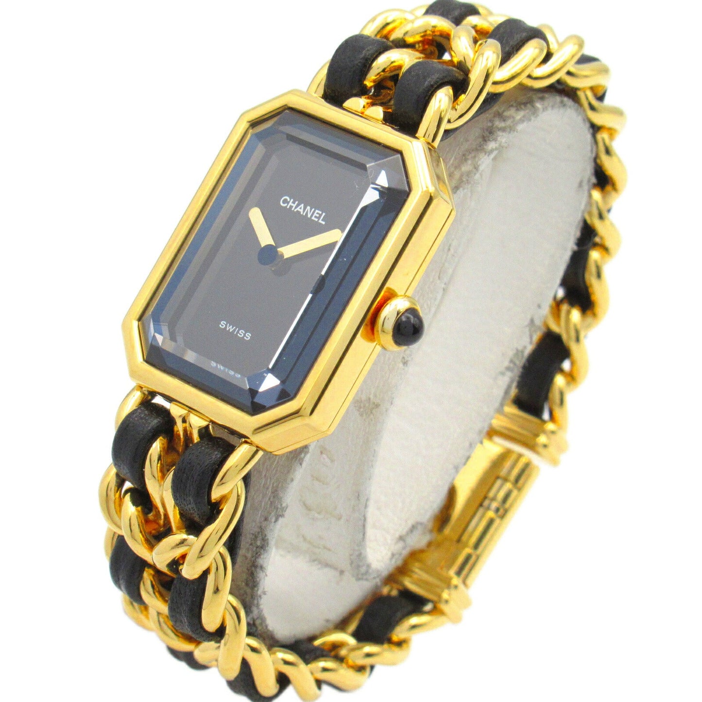Chanel Premiere S Watch Gold Plated Leather H0001