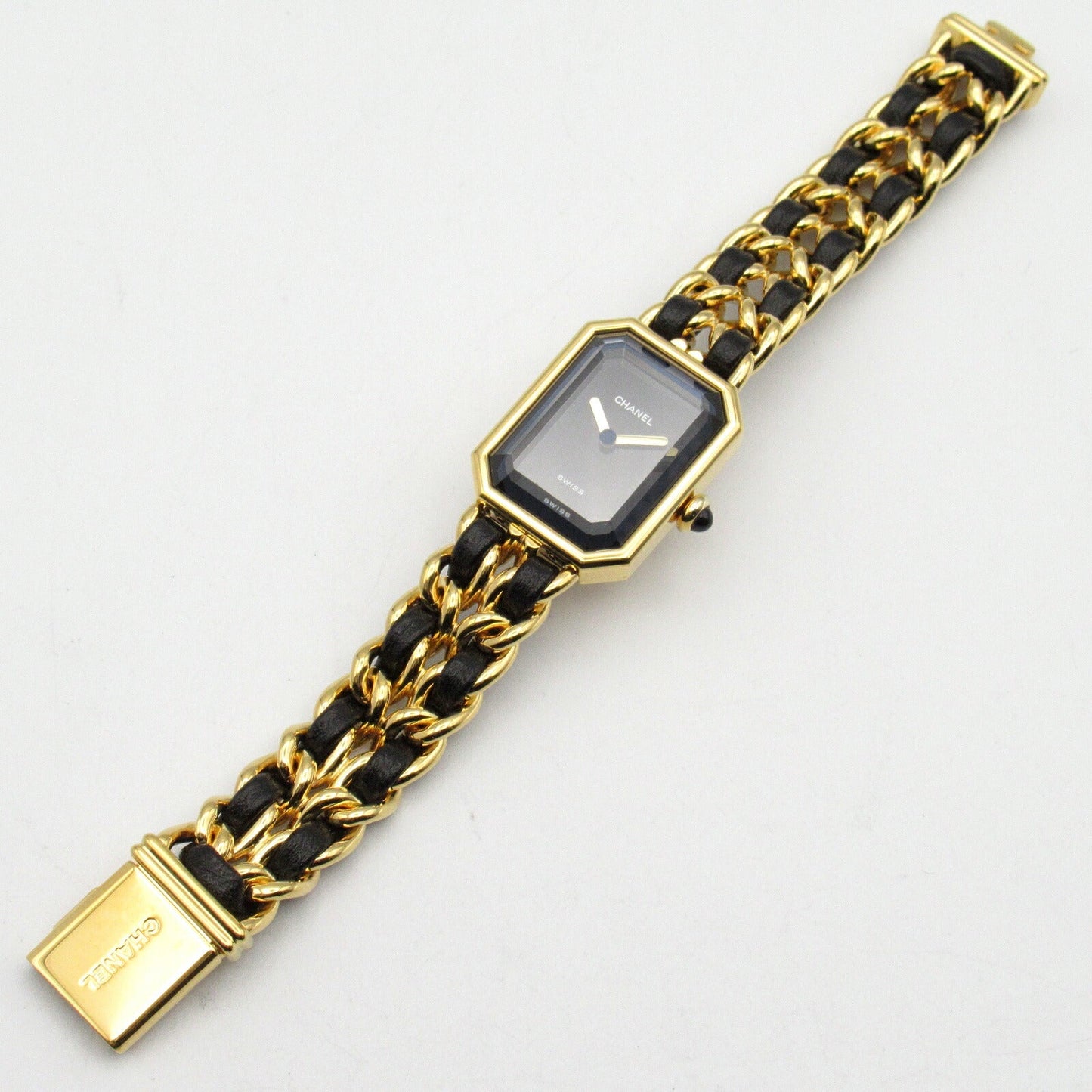 Chanel Premiere S Watch Gold Plated Leather H0001